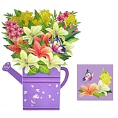 זול Party Supplies-1 יחידה כרטיס מוקפץ ליום האם שמח עם כרטיס פתק ומעטפה אמא הכי טובה אי פעם כרטיס ברכה תלת מימד פרחים פרפרים קופסא קופסא כרטיס מתנה הטובה ביותר לאמא אמא סבתא סבתא חורגת בת וומה