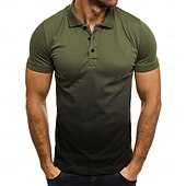 preiswerte Bedrucktes Poloshirt für Herren-Herren Grafik Poloshirts Golfshirt Kurzarm Polo-Shirts Hemden mit Kragen Business-Casual Urlaubskleidung Formelle Kleidung Knöpfe 3D-Druck Schwarz / Rot Schwarz / Weiß Schwarzgrau