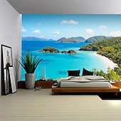 olcso Óceánparti Falikép-Táj Óceán Nézet Függő Takaró Fali Művészet Nagy Takaró Falfestmény Dekoráció Fénykép Háttér Takaró Függöny Otthon Hálószoba Nappali Dekoráció