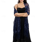 economico impacchi per gli invitati al matrimonio-Scialle Donna Elegante Senza Maniche Poliestere Stole da matrimonio Con Nappa Per Feste Primavera &amp; Estate