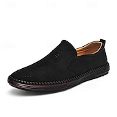 Χαμηλού Κόστους Slip-On Καθημερινά Παπούτσια-ανδρικά μπεζ σουέτ slip-on loafers – χειροποίητα casual παπούτσια μοκασίν για καθημερινή χρήση