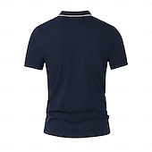 economico T-shirt e Canottiere Elite da Uomo-Per uomo Maglietta Manica Corta Colletto ripiegato Scollo a V Estate Primavera Maglieria Vacanza Vintage con finiture bianche Scuola Allenamento All&#039;aperto Bianco Blu marino Grigio chiaro Maglietta
