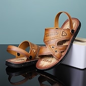 preiswerte Urlaubsandalen-Herrensandalen mit geprägten Details und gepolstertem Fußbett, ideal für lässige Outdoor-Aktivitäten