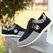 abordables Baskets-Baskets décontractées bicolores en nylon pour hommes avec design à lacets et emblème - des chaussures élégantes pour un usage quotidien