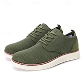 cheap Men&#039;s Sneakers-Men&#039;s Breathable Knit Brogue Sneakers - Casual Lace-Up Lightweight Shoes for Daily Wear &amp; Walking