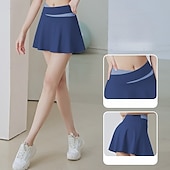 cheap Yoga Shorts &amp; Bikers-Women&#039;s Yoga Skirt High Waist Yoga Gym Workout Pilates Skort Black Royal Blue Purple Sports Activewear Stretchy Slim