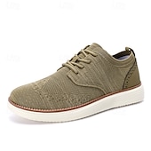 cheap Men&#039;s Sneakers-Men&#039;s Breathable Knit Brogue Sneakers - Casual Lace-Up Lightweight Shoes for Daily Wear &amp; Walking