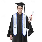 baratos Decoração de Formatura-estola de formatura unissex, faixa de formatura simples, estola de honra para alunos, faixa de cetim de camada dupla com strass, estola de cerimônia de enfermeira e médico