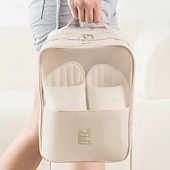 abordables almacenamiento de equipaje y viajes-Bolsa de viaje para guardar zapatos, organizador de zapatos portátil a prueba de polvo y engrosado de 3 capas, práctico estuche de viaje.
