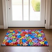 preiswerte Fußmatten-Blumen Fußmatte Küchenmatte Fußmatte rutschfeste Teppich Innen- und Außenmatte Schlafzimmerdekor Badezimmermatte Eingangs-teppich Frühling Sommer
