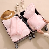 お買い得  荷物と旅行の保管-旅行用圧縮パッキングキューブセット、6ピースの荷物収納とオーガナイザーのスペースセーバー、家庭用とスーツケース用の多機能衣類オーガナイザー