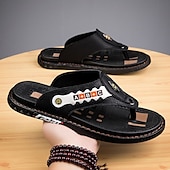 preiswerte Urlaubsandalen-Sportliche Flip-Flops aus Kunstleder für Herren mit sportlichem Logodetail – strapazierfähiges, lässiges Sommerschuhwerk für aktives Tragen
