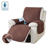 baratos Capa de reclinável-Capas de cadeira reclinável 100% à prova d&#039;água, capa de cadeira reclinável antiderrapante, capa protetora de móveis, capa lavável com bolso, tiras elásticas para animais de estimação, cães