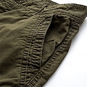 baratos Clássico-Homens Bermuda Cargo Calção Shorts de verão Bolso multi Bolso com aba Tecido Conforto Vestível Comprimento do joelho Ao ar livre Esporte Diário Moda Casual Preto Vinho
