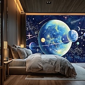 billiga Planet Tapestry-Planet Landskap Hängande Tapestry Väggkonst Stort Tapestry Mural Dekor Fotograf Backdrop Pläd Gardin Hem Sovrum Vardagsrum Dekoration