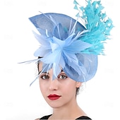 Недорогие Фасцинаторы-Головной убор тканевая федора шляпа для скачек винтажная милая с цветочным головным украшением