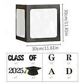 economico Decorazione di Laurea-decorazioni per la laurea classe del 2025, 4 pezzi 2025 festa di laurea scatole di palloncini neri con lettere laurea, 2025 per scuola materna asilo scuola superiore college festa di laurea forniture