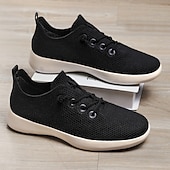 baratos Ténis para Homem-tênis de malha leve e respirável masculino - calçados casuais para caminhada com cadarço para uso diário e viagens