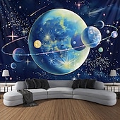 billiga Planet Tapestry-Planet Landskap Hängande Tapestry Väggkonst Stort Tapestry Mural Dekor Fotograf Backdrop Pläd Gardin Hem Sovrum Vardagsrum Dekoration