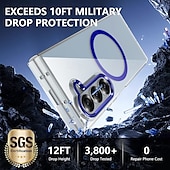 cheap Samsung Cases-Phone Case For Samsung Galaxy Z Fold 3 Back Cover Magnetic Support Wireless Charging Shockproof Retro PC