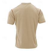 economico Polo classica da uomo-Per uomo Camicia da golf Golf Polo da golf Ufficio Informale Colletto alla coreana Manica corta Essenziale Moderno Color Block Collage Bottoni Estate Primavera Standard Nero Bianco Vino Blu marino