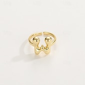 economico I regali-anello con lettera personalizzata, regalo per la mamma, anello con alfabeto regolabile placcato oro 18k, finitura liscia, anello iniziale a fascia aperta, gioielli eleganti per le donne