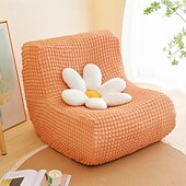 baratos Capa do sofá futon.-1pc capa elástica para sofá de chão sem braços capa para sofá preguiçoso relax seersucker capa elástica para sofá único capa de almofada para sala de estar casa