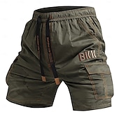 economico Classico-Per uomo Pantaloncini Tattici Pantaloncini cargo Pantaloncini da campeggio Shorts Pantaloncini da Escursionismo Elastico in vita Multi-tasche Gamba Dritta Semplice Indossabile Traspirante Lunghezza