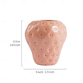 cheap Vases &amp; Basket-Strawberry Vase, Colorful Resin Handmade Decorative Flower Pot, Red, Pink, Green Options, Adorable Desktop Ornament for Home, Dining Table, Indoor Plants, Succulents, and Floral Arrangements