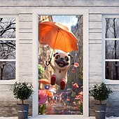 billiga Dörröverdrag-Rolig djur dansande dörrdekorationer dörröverdrag dörrgobeläng dörrgardin dekoration bakgrund inomhus/utomhus dörrbanner för främre dörr bondgård