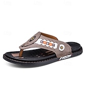 preiswerte Urlaubsandalen-Sportliche Flip-Flops aus Kunstleder für Herren mit sportlichem Logodetail – strapazierfähiges, lässiges Sommerschuhwerk für aktives Tragen