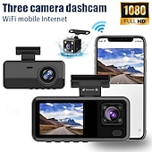 abordables Cámaras de visión trasera para coche-DVR para coche, grabadora para coche, cámara para coche de 1080p, cámara delantera y trasera para coche, grabadora para coche con visión nocturna, modo de estacionamiento las 24 horas
