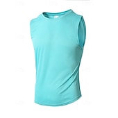 preiswerte Fitness Tank-Tops-Herren Tank Top Weste Unterhemd Ärmelloses Shirt Ärmellos Rundhalsausschnitt Sommer Einfach Mode Designer Basic Urlaub Straße Ausgehen Schwarz Weiß Wein Top T-Shirt für Herren