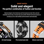 abordables Montres connectées-696 HD300 Montre intelligente 1.43 pouce Smartwatch Montre Connectée Bluetooth Podomètre Rappel d&#039;Appel Moniteur de Sommeil Compatible avec Android iOS Hommes Mode Mains-Libres Rappel de Message IPX-0
