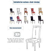 baratos Capa para Cadeira de Jantar-capas para cadeiras de jantar, capa elástica para cadeira removível e lavável capa para cadeira sala de jantar cor sólida xadrez pequeno com saia capas para cadeiras de banquete poliéster