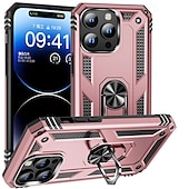 abordables Carcasas iPhone-Funda para iPhone 16 Pro Max Plus iPhone 15 Pro Max Plus iPhone 14 13 12 11 Pro Max Plus Carcasa trasera con soporte magnético antichoque retro TPU PC