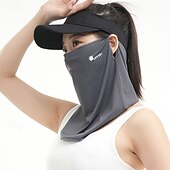 billiga uppvärmning avkylning-uv-skydd ansiktsmask för kvinnor, sommar issilke kylande halsdamask med öronöglor, solskydd andas ansiktsskydd för utomhuscykling, vandring, fiske