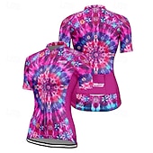 preiswerte Radtrikot Damen-Damen Radtrikot Grafik Kurzarm Fahhrad T-Shirt Trikot mit 3 Gesäßtaschen Mountainbike MTB Schnelltrocknend Anatomisches Design Feuchtigkeitsableitend Atmungsaktiv Sport Königsblau Blau Purpur