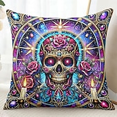 رخيصةأون أسلوب بوهو-غطاء وسائد م decorative شجرة الحياة 1 قطعة غطاء وسادة مربعة ناعمة لوسادة أريكة لغرفة النوم غرفة المعيشة