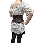 abordables Accessoires et plus-Rétro Vintage Punk &amp; Gothique Médiéval Bustier Sous Poitrine Déguisement Homme Carnaval Mascarade Carnaval Performance Mascarade Adulte Corset