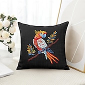 cheap Animal Style-Animal Parrot Tropical Decorative Toss Pillows Cover 1PC Soft Square Couch Cushion Case Pillowcase for Bedroom Livingroom Sofa Chair