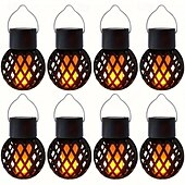 cheap Landscape Lights-4 Pcs Led Outdoor Solar Lights Patio Lights Powered Small Hanging Ball Flame Lamp Hollow Hanging Lamp Tree Branch Atmosphere Led Lamp Courtyard Garden Pendant Light