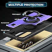 お買い得  サムスン用ケース-電話 ケース 用途 サムスンのギャラクシー S24 Ultra Plus S23 Ultra Plus A55 A35 A25 A15 5G A54 A34 A14 バックカバー バンカーリング 耐衝撃 レトロ風 TPU PC