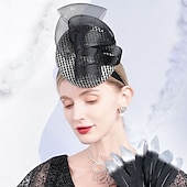 olcso Partikalapok-kalapok tüllszálas tányér / cloche kalap csészealj kalap pillbox sapka esküvői tea party elegáns esküvő szalagokkal fejdísz fejfedő