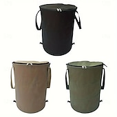 cheap Camping Accessories-Multi-Purpose Collapsible Trash Can, Waterproof and Durable, Ideal for Camping, Home, Yard, and Garden, Perfect for Toys, Clothes, and Leaf Storage