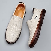 preiswerte Herrenpantoletten &amp; -slipper-Herren Slipper aus braunem Wildleder - atmungsaktive, ausgehöhlte Freizeitschuhe für Sommer und Arbeit