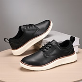 cheap Men&#039;s Sneakers-Men&#039;s Navy Blue Leather Oxford Shoes – Classic Lace-Up Dress Shoes for Business &amp; Formal Events
