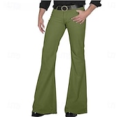 cheap Bottoms-Mens Bell Bottom Jeans Pants 70s Disco Outfits for Men Vintage Flared Jeans