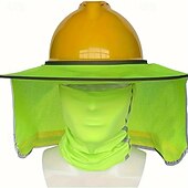 cheap Sun Protection-2-piece Reflective Sun Hat and Necksuit Set High-visibility Full-edge Mesh Fabric Polyester Neck Protector With Headband Mask Hand-washed Outdoor Gear