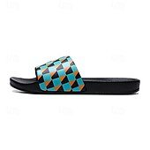 abordables Sandales décontractées-sandales à enfiler géométriques vibrantes pour hommes – chaussures d&#039;été décontractées pour la plage et la piscine
